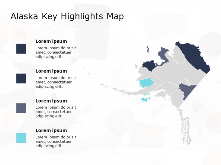 Alaska Map 4 PowerPoint Template
