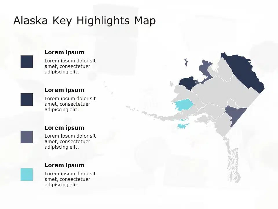 Alaska Map 4 Powerpoint Template 8802