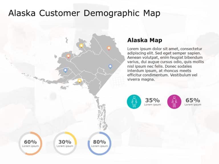 Alaska Map 6 PowerPoint Template