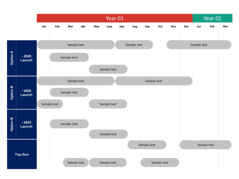 Animated Monthly Timeline PowerPoint Template & Google Slides Theme