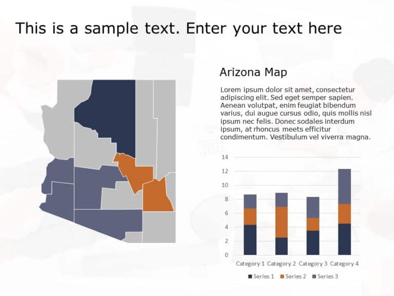 Arizona Map 1 PowerPoint Template & Google Slides Theme