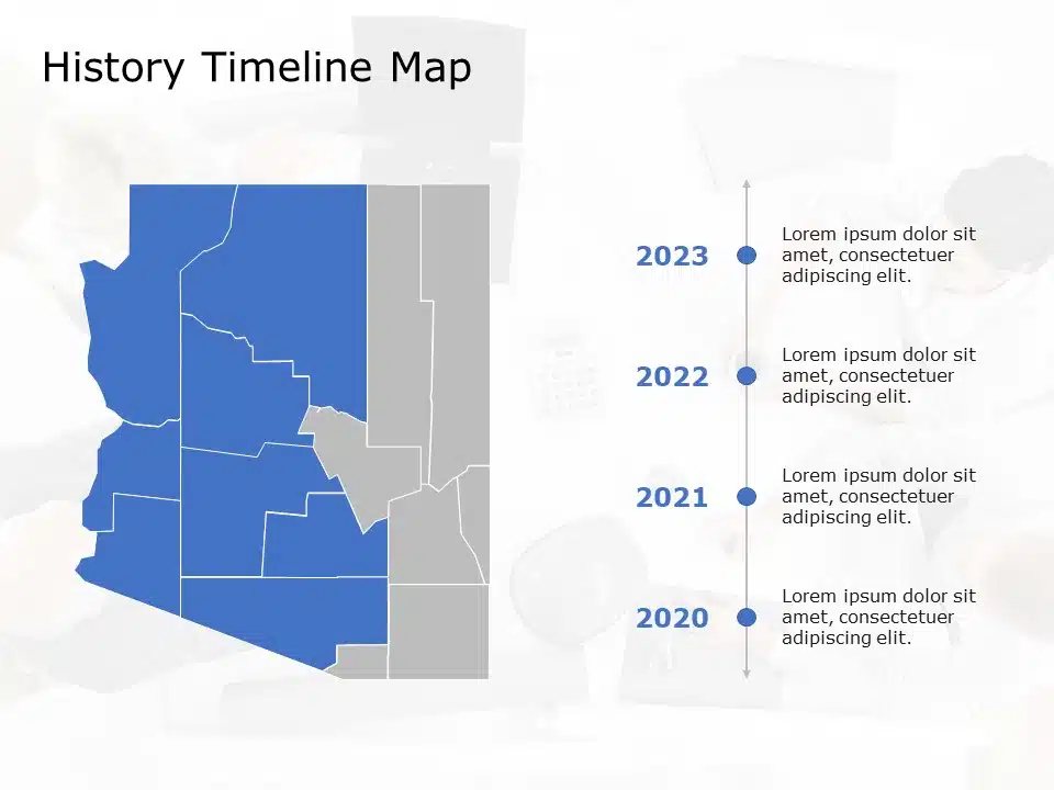 Arizona Map 5 PowerPoint Template & Google Slides Theme