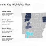 Arkansas Map 4 PowerPoint Template & Google Slides Theme