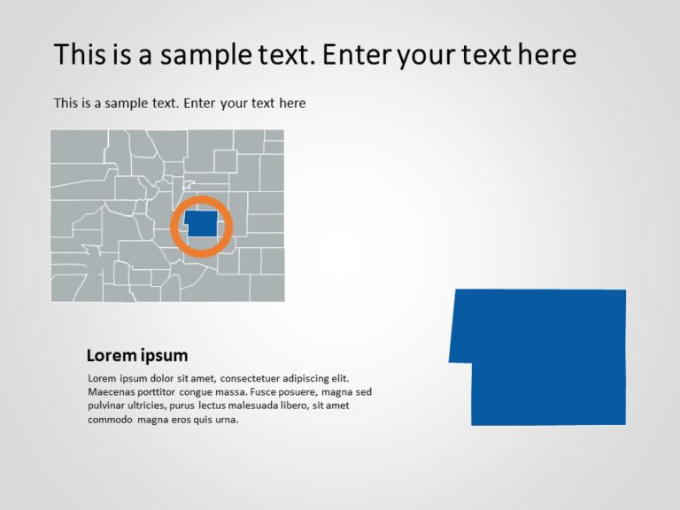 Colorado Map 3 PowerPoint Template & Google Slides Theme