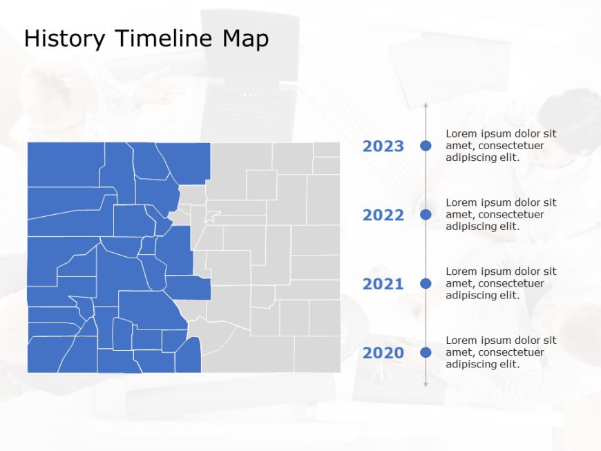 Colorado Map 5 PowerPoint Template