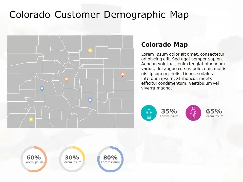 Colorado Map 6 PowerPoint Template & Google Slides Theme