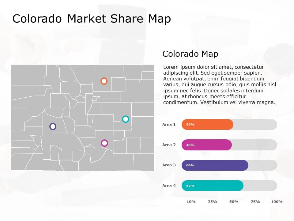 Colorado Map 7 PowerPoint Template