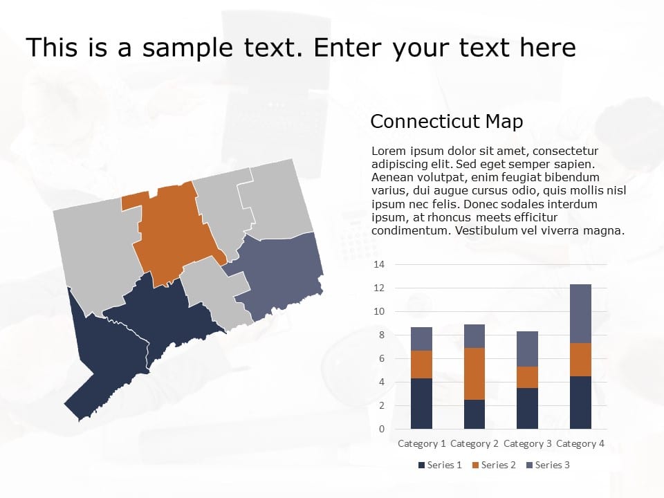 Connecticut Map 1 PowerPoint Template