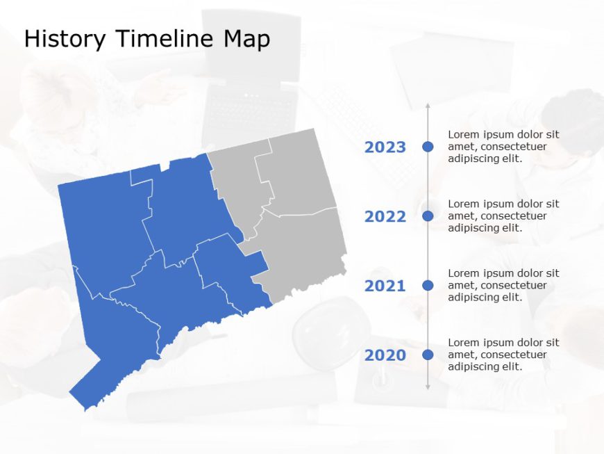 Connecticut Map 5 PowerPoint Template