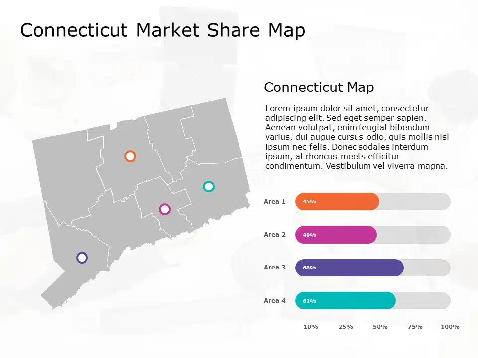 Connecticut Map 7 PowerPoint Template & Google Slides Theme