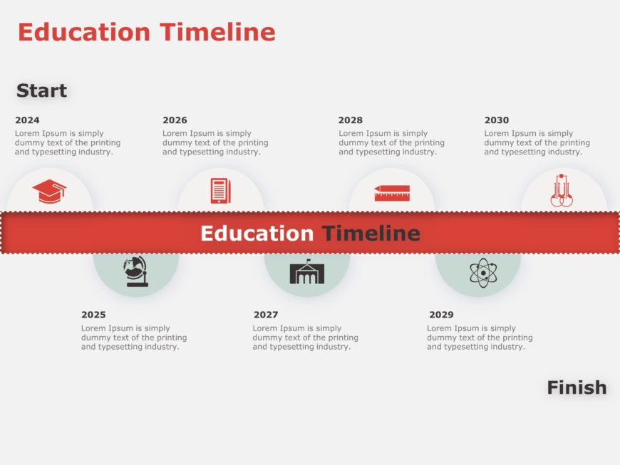 Education Timeline Template for MS PowerPoint and Google Slides
