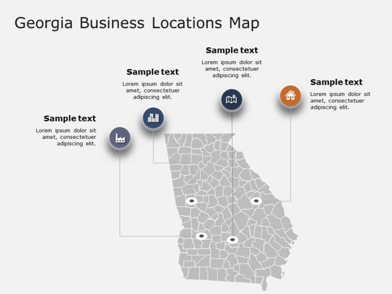 Georgia Map 2 PowerPoint Template