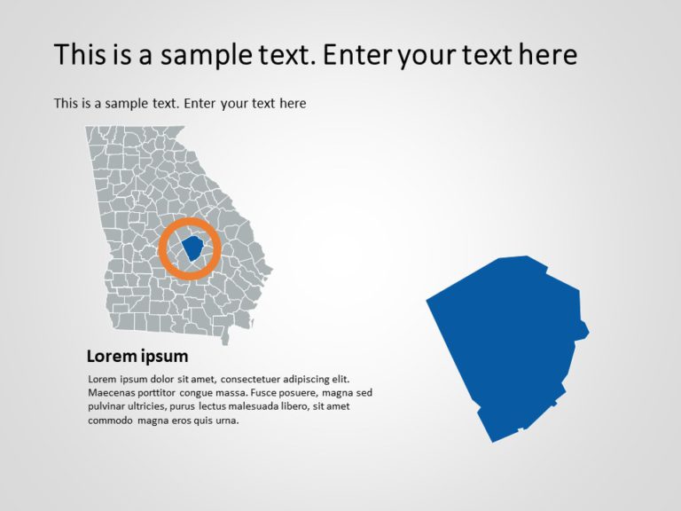 Georgia Map 3 PowerPoint Template & Google Slides Theme