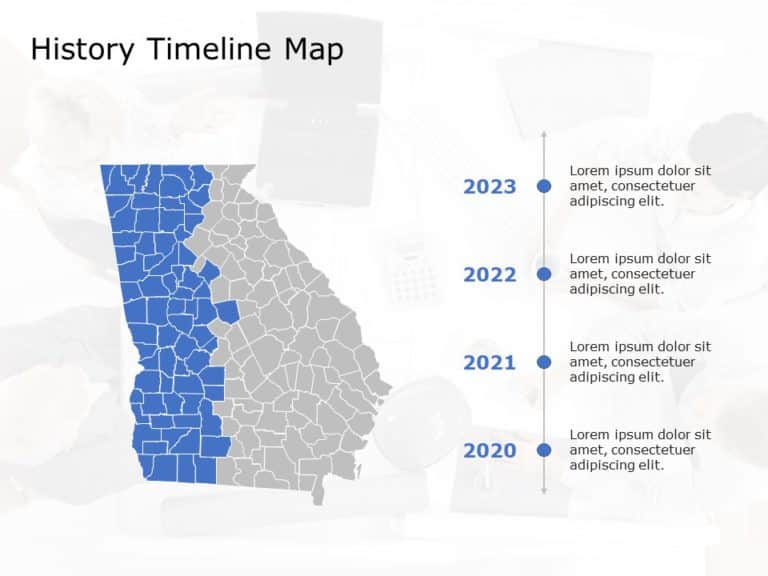 Georgia Map 5 PowerPoint Template & Google Slides Theme