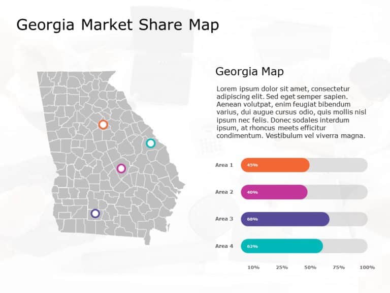 Georgia Map 7 PowerPoint Template