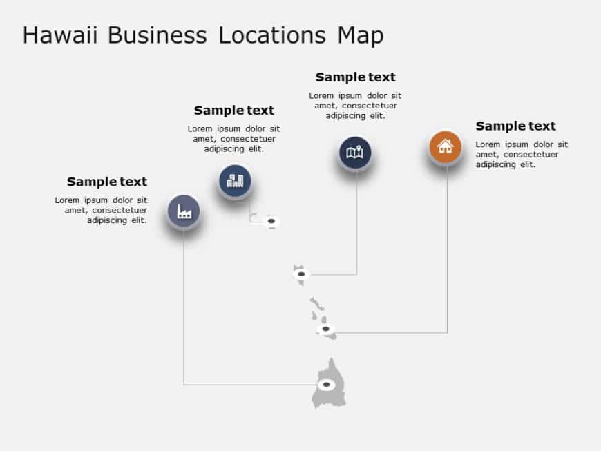 Hawaii Map 2 PowerPoint Template