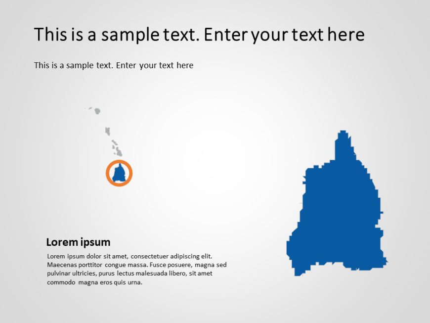 Hawaii Map 3 PowerPoint Template