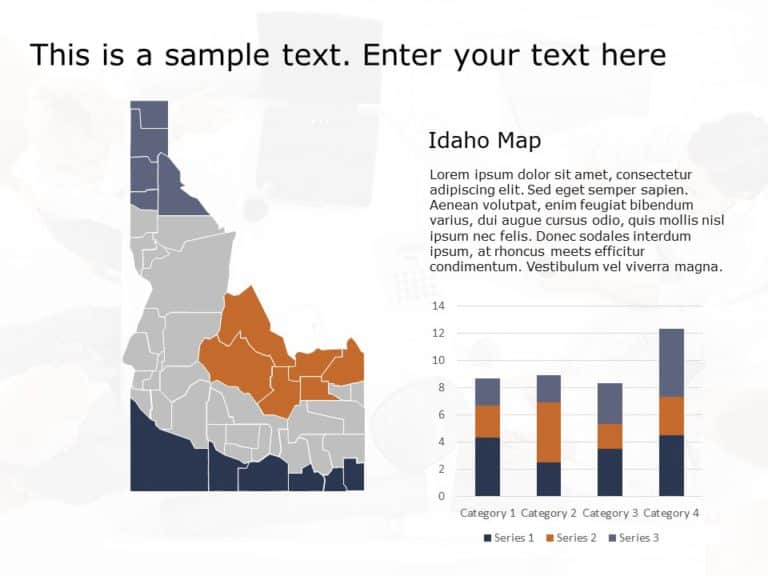 Idaho Map 1 PowerPoint Template & Google Slides Theme