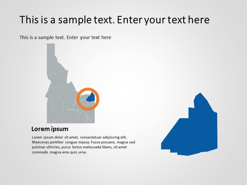 Idaho Map 3 PowerPoint Template & Google Slides Theme