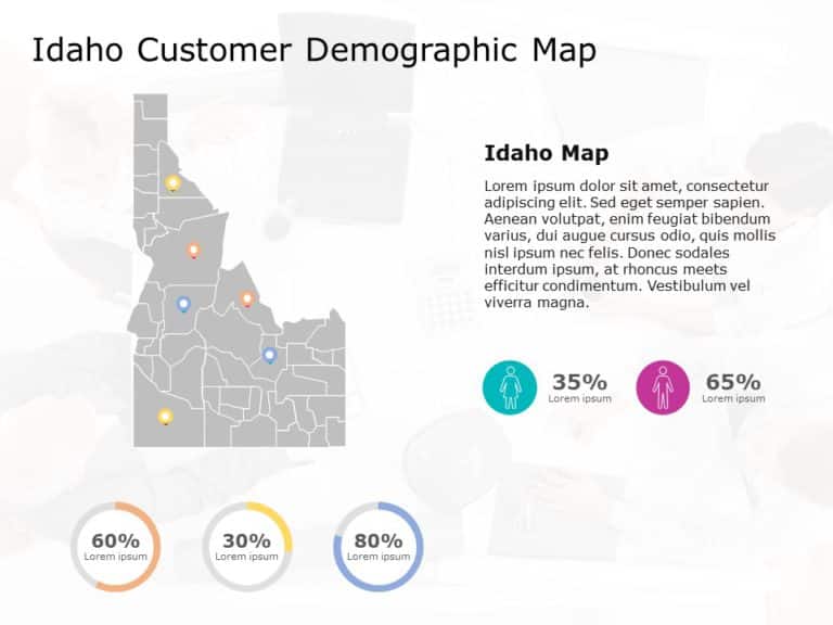 Idaho Map 6 PowerPoint Template & Google Slides Theme