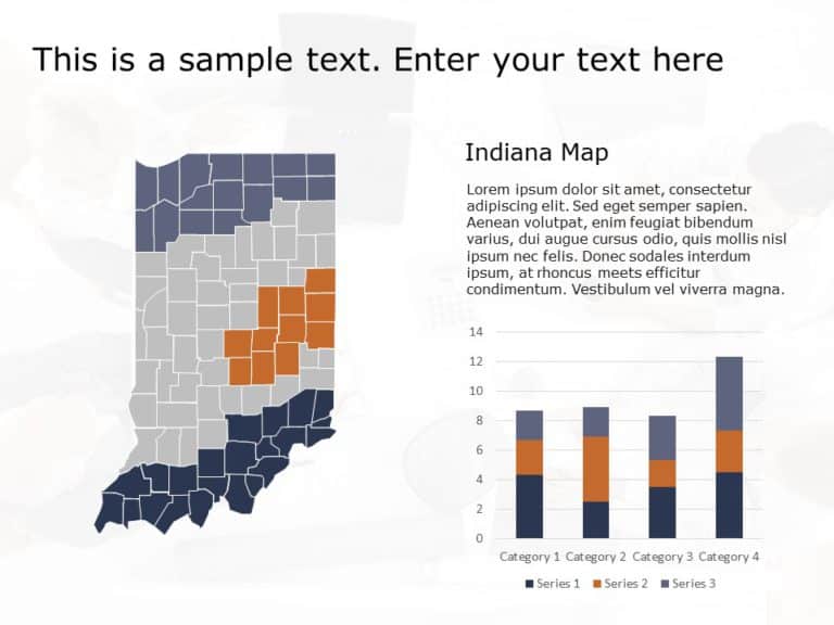 Indiana Map 1 PowerPoint Template
