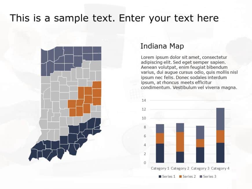 Indiana Map 1 PowerPoint Template