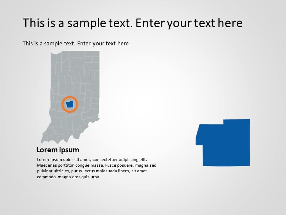 Indiana Map 3 PowerPoint Template & Google Slides Theme