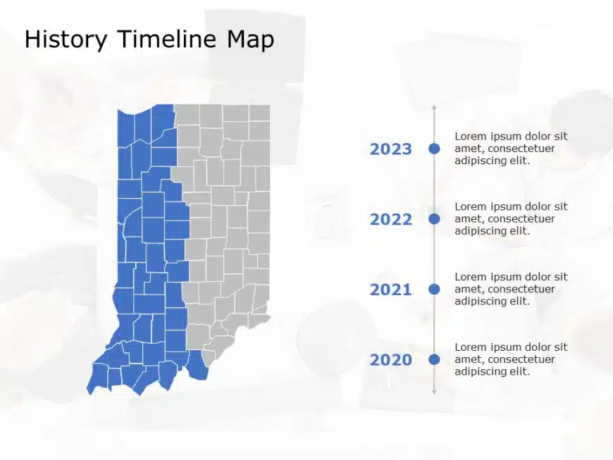 Indiana Map 5 PowerPoint Template