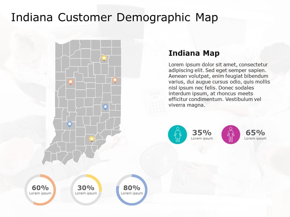 Indiana Map 6 PowerPoint Template & Google Slides Theme