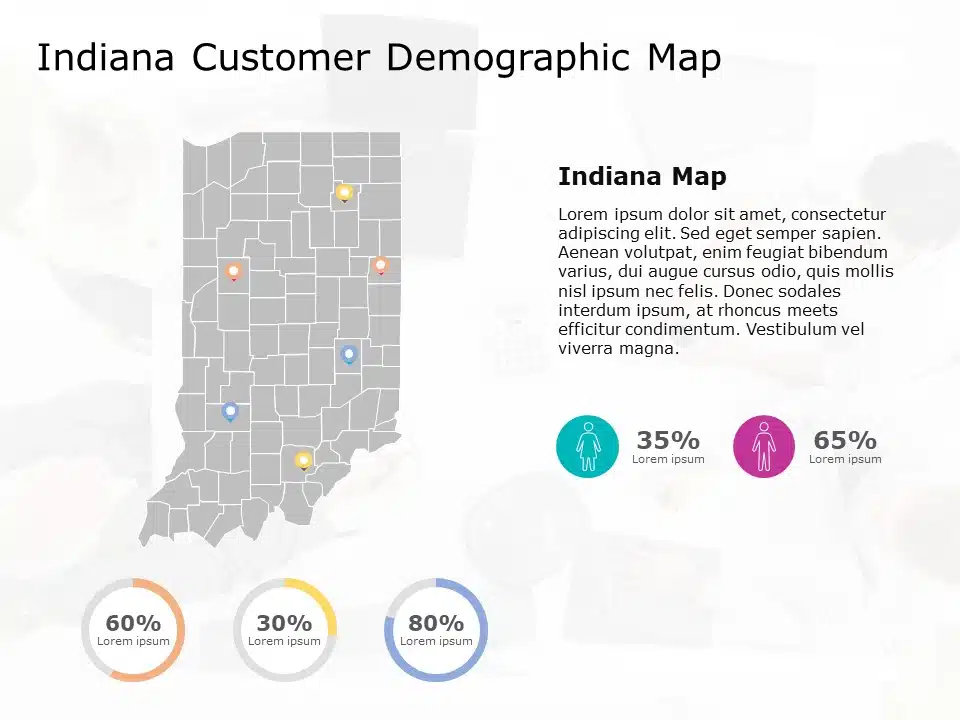 Indiana Map 6 PowerPoint Template & Google Slides Theme