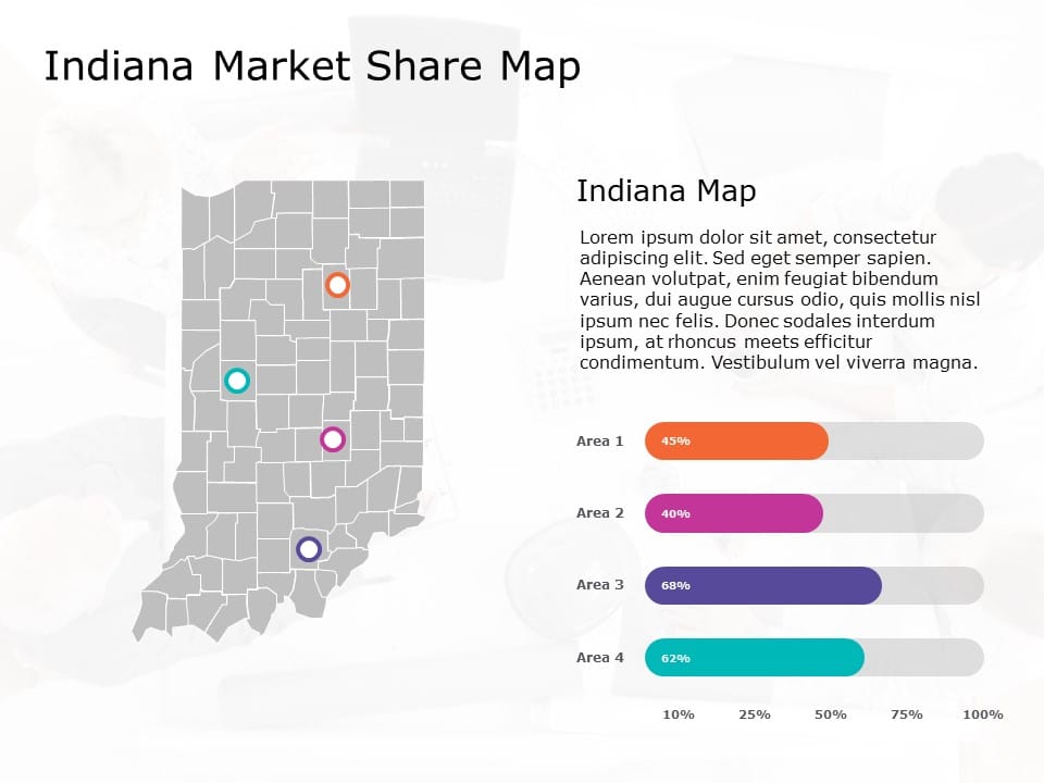 Indiana Map 7 PowerPoint Template