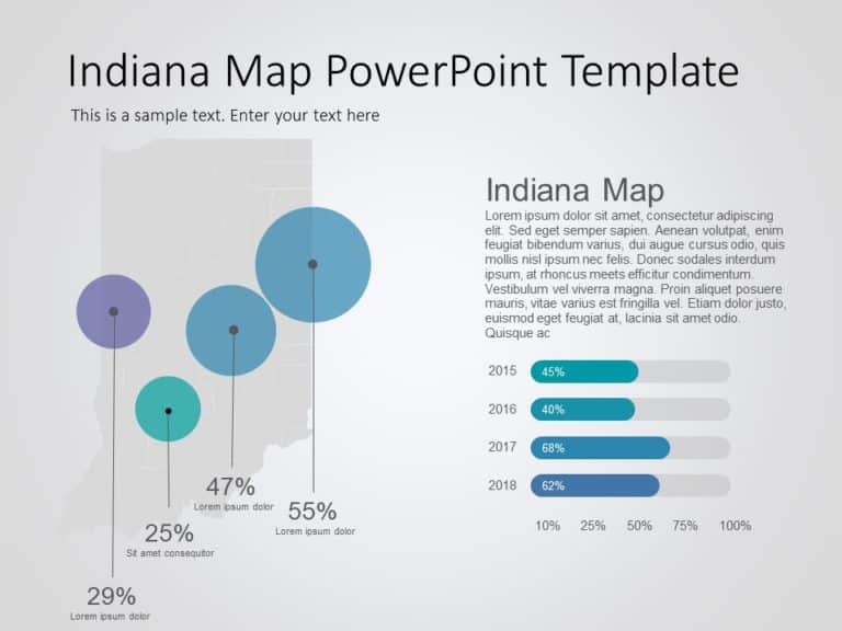 Indiana Map 8 PowerPoint Template & Google Slides Theme