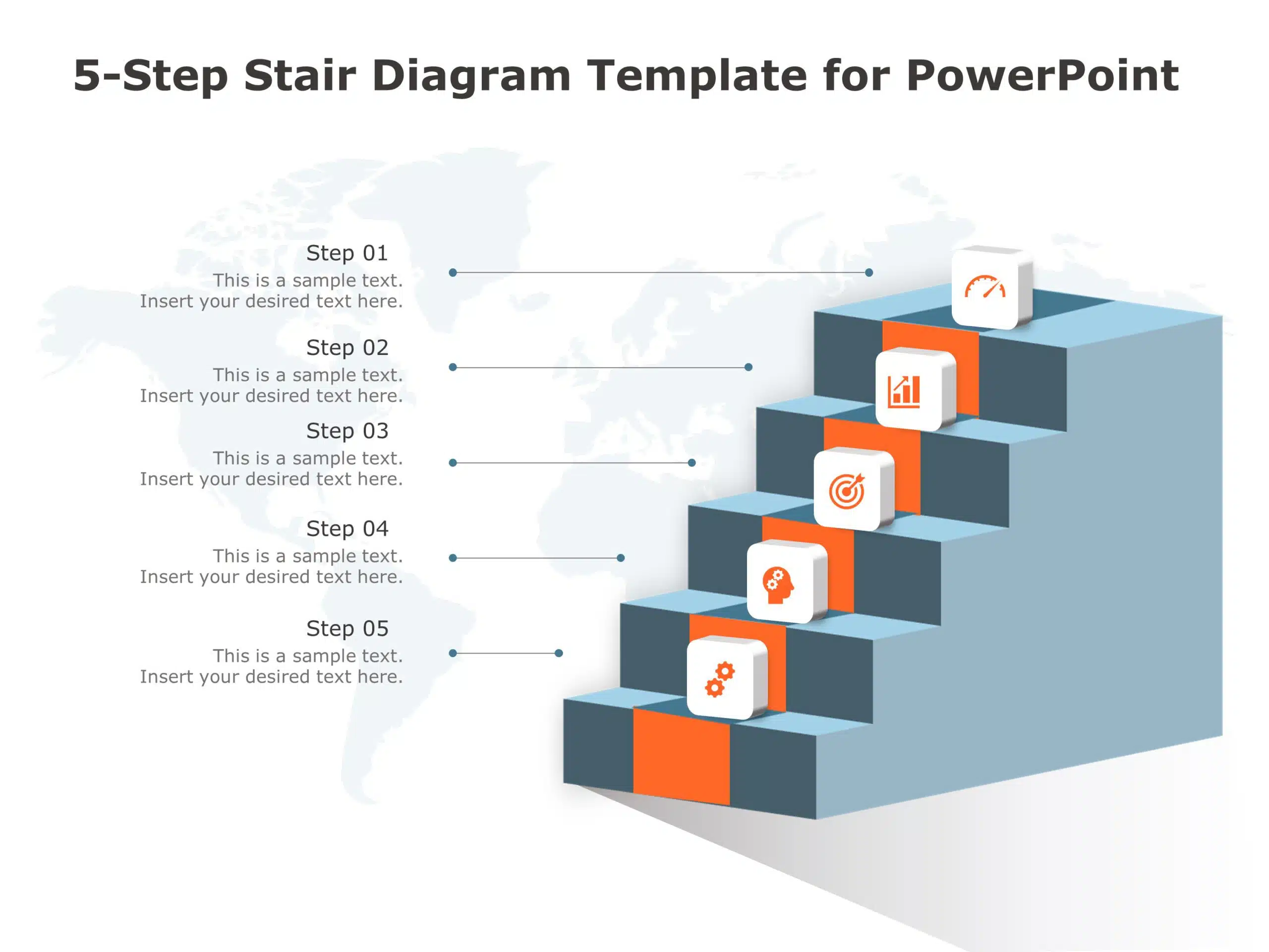 Stair Diagram Powerpoint Template