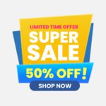 Super Sales Banner PowerPoint Template & Google Slides Theme