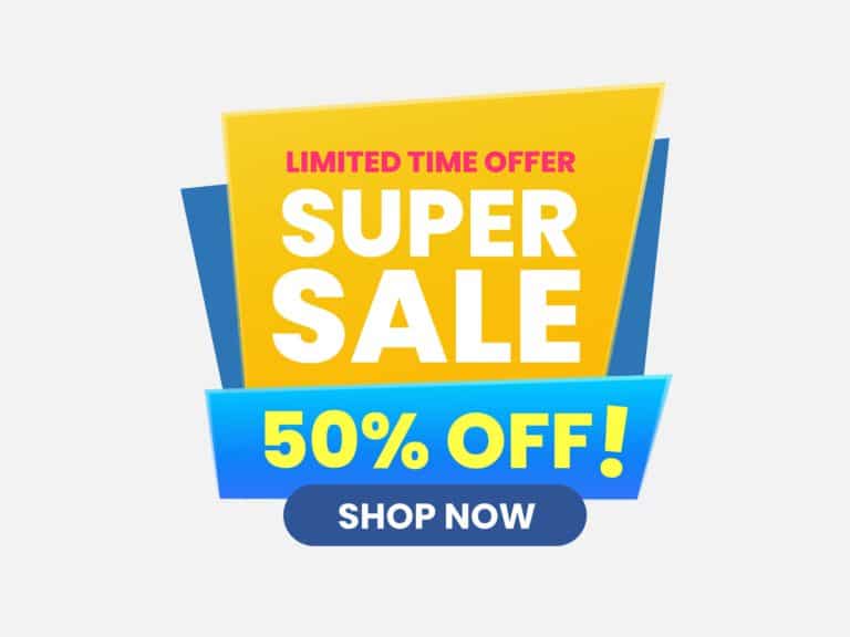 Super Sales Banner PowerPoint Template & Google Slides Theme