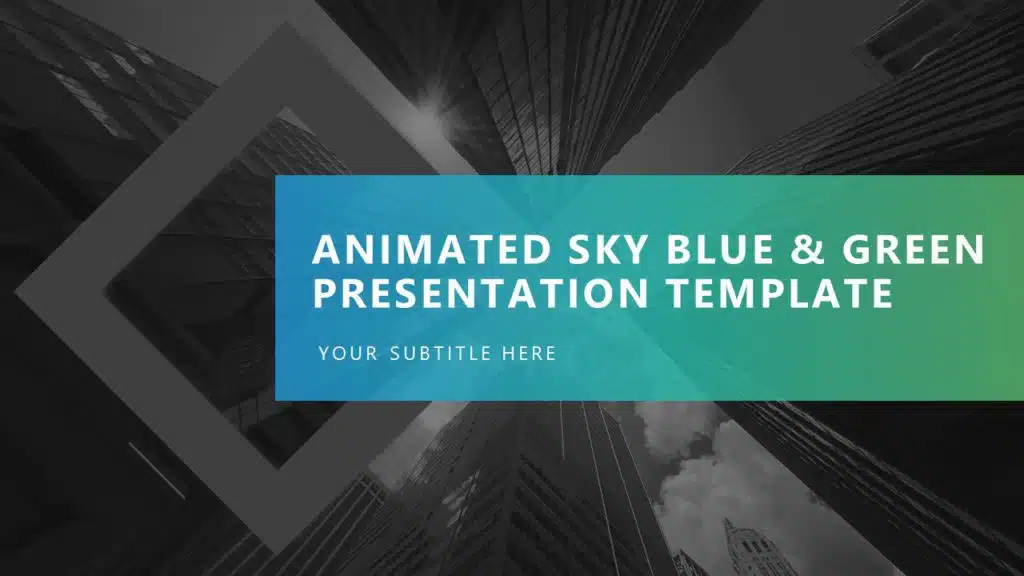 Animated Sky Blue Green PowerPoint Background