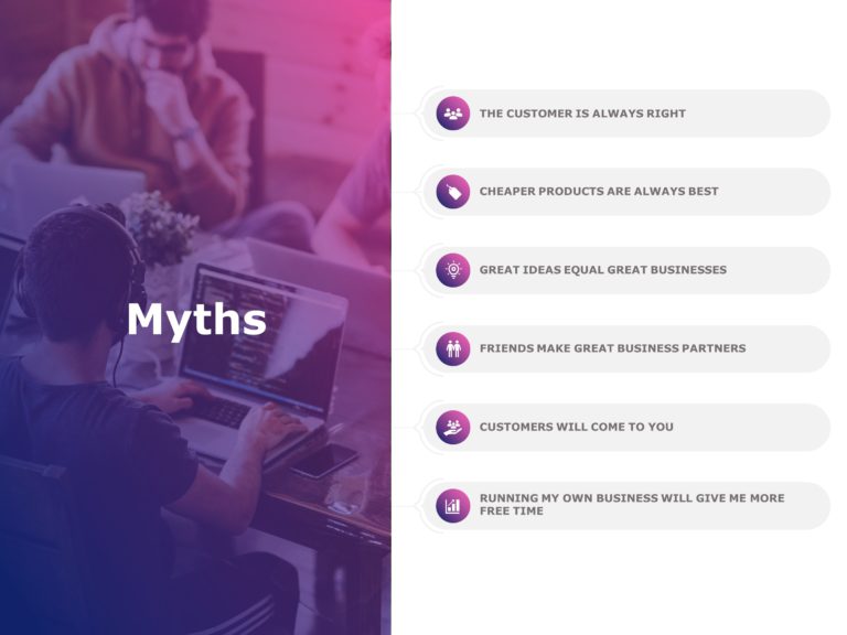 Business Myths PowerPoint Template & Google Slides Theme
