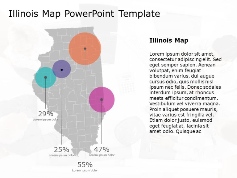 Illinois Map 2 PowerPoint Template & Google Slides Theme