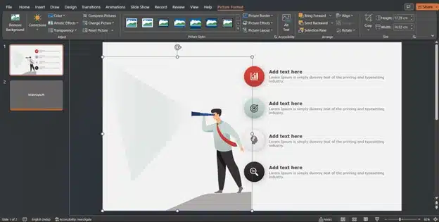 how to flip picture in ppt