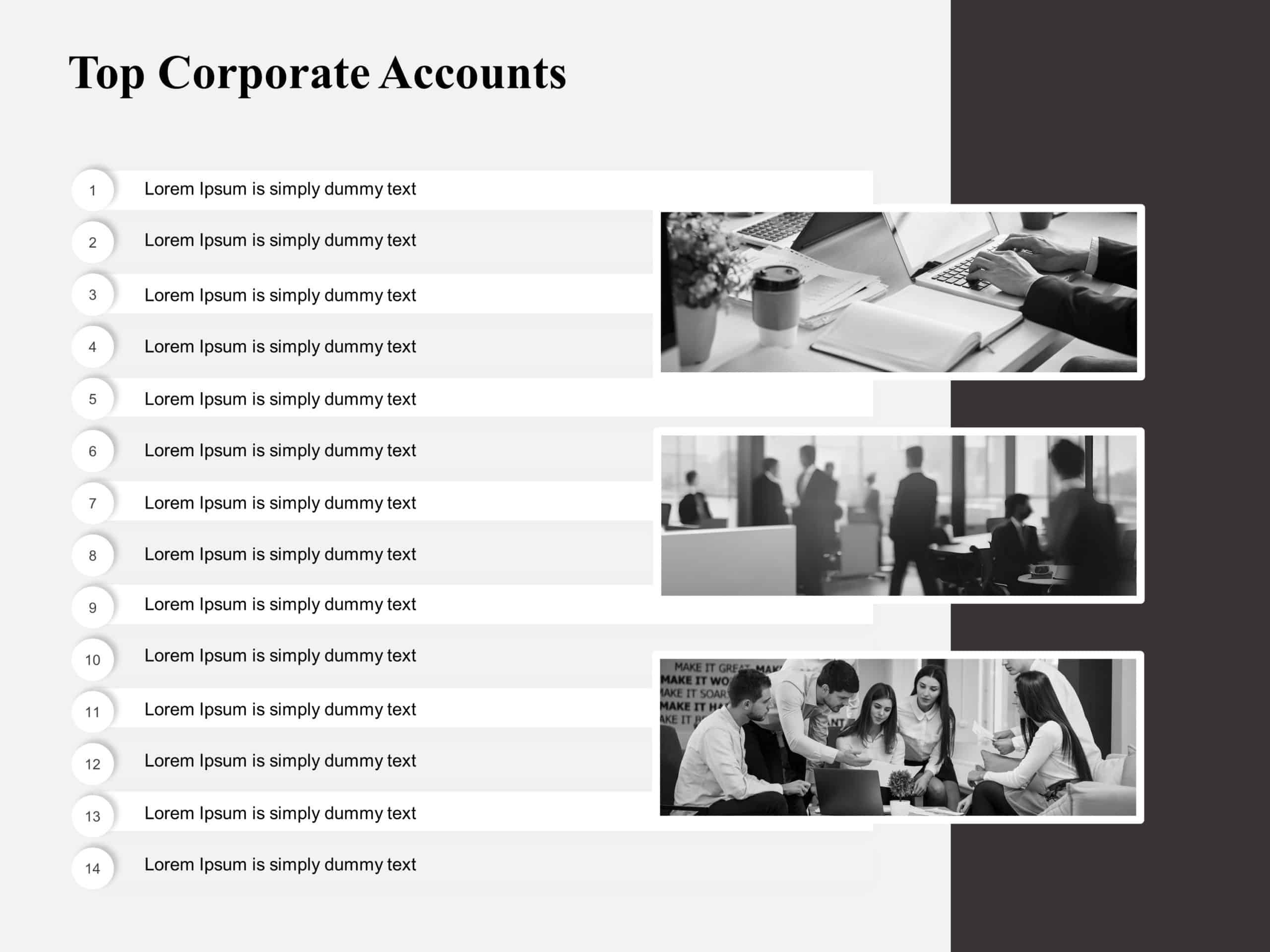 Top Corporate Accounts PowerPoint Template & Google Slides Theme