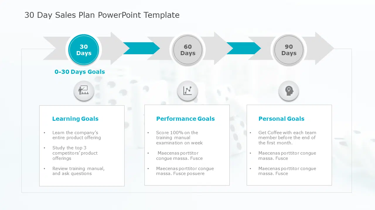 30 60 90 day sales plan PowerPoint Template 1 & Google Slides Theme