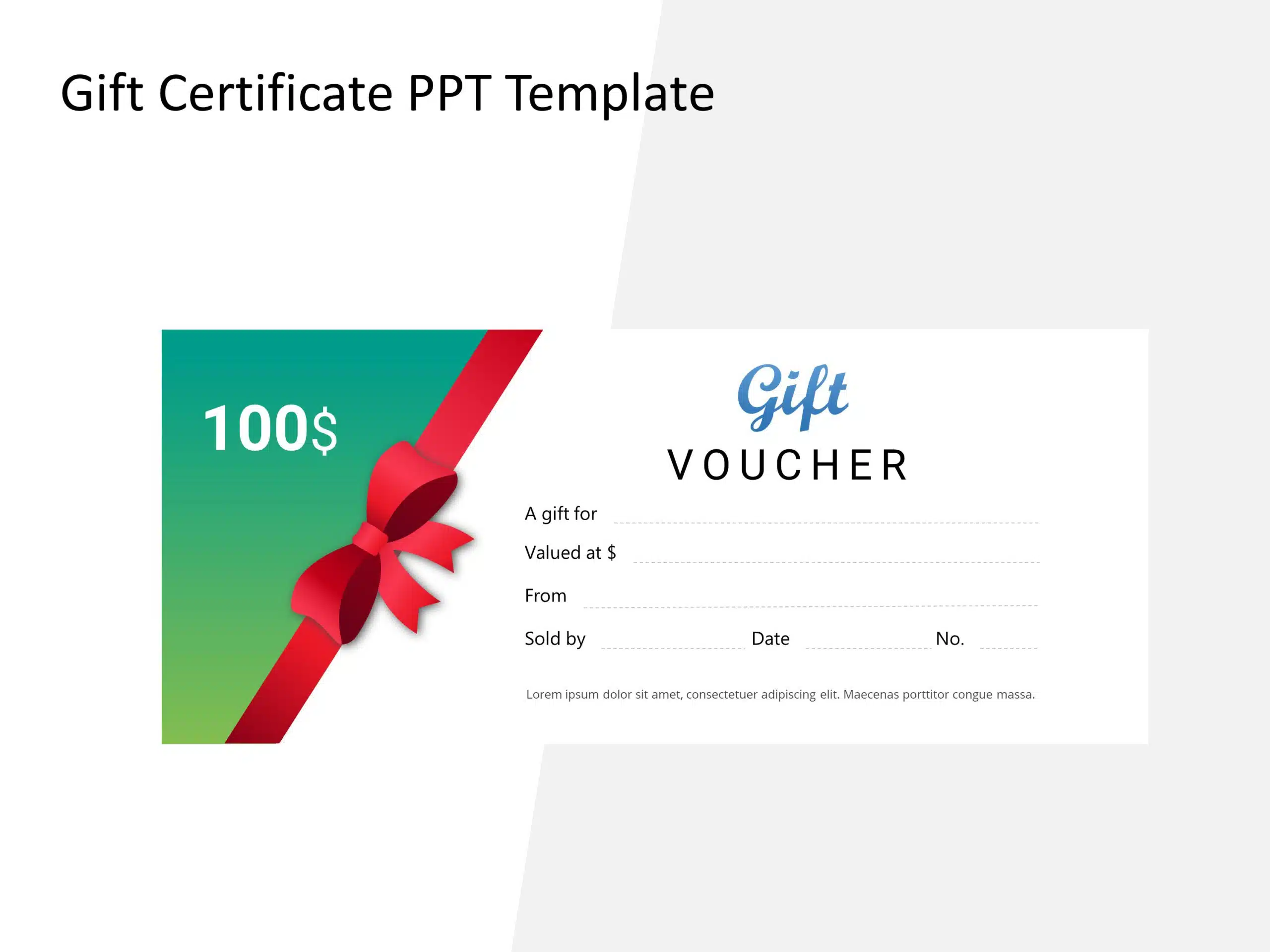 Gift Certificate Template