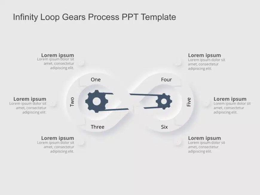 Infinity Loop Gears Process PPT Template