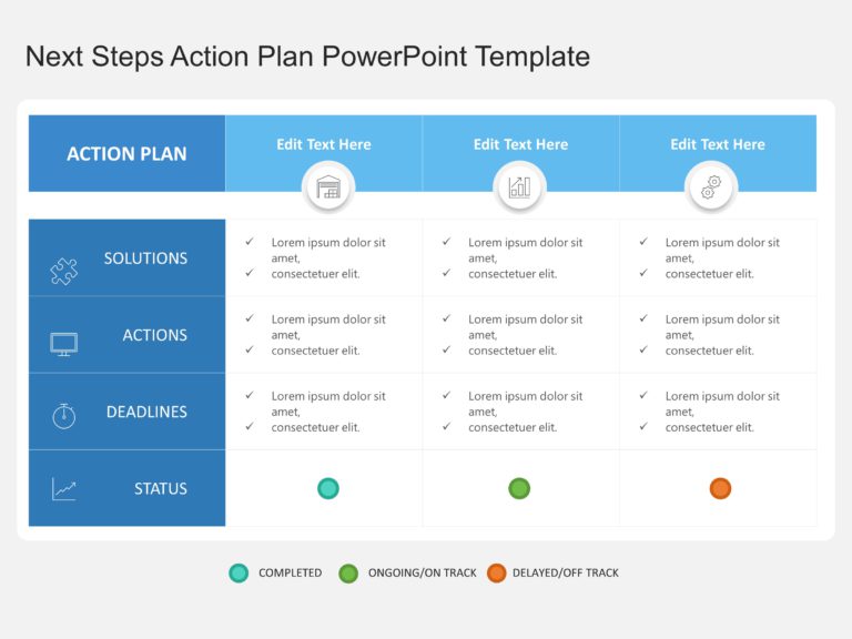 Next Steps Action Plan PowerPoint Template & Google Slides Theme