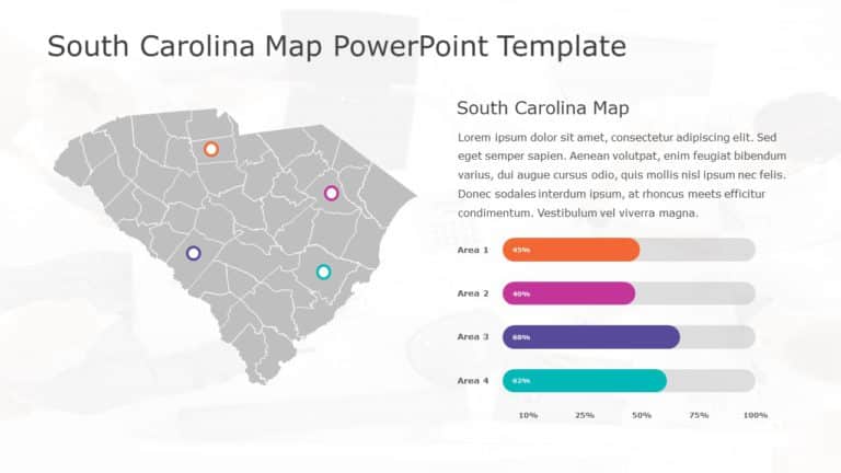 South Carolina Map 7 PowerPoint Template & Google Slides Theme