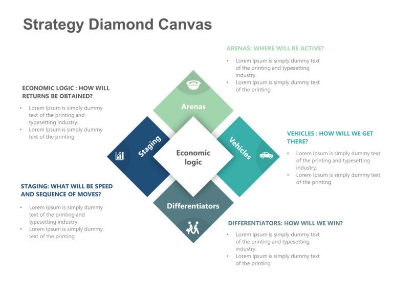 Strategy Diamond PowerPoint Template