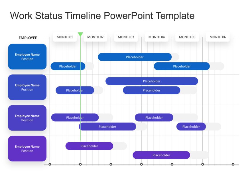 Work Status Timeline Template for MS PowerPoint & Google Slides
