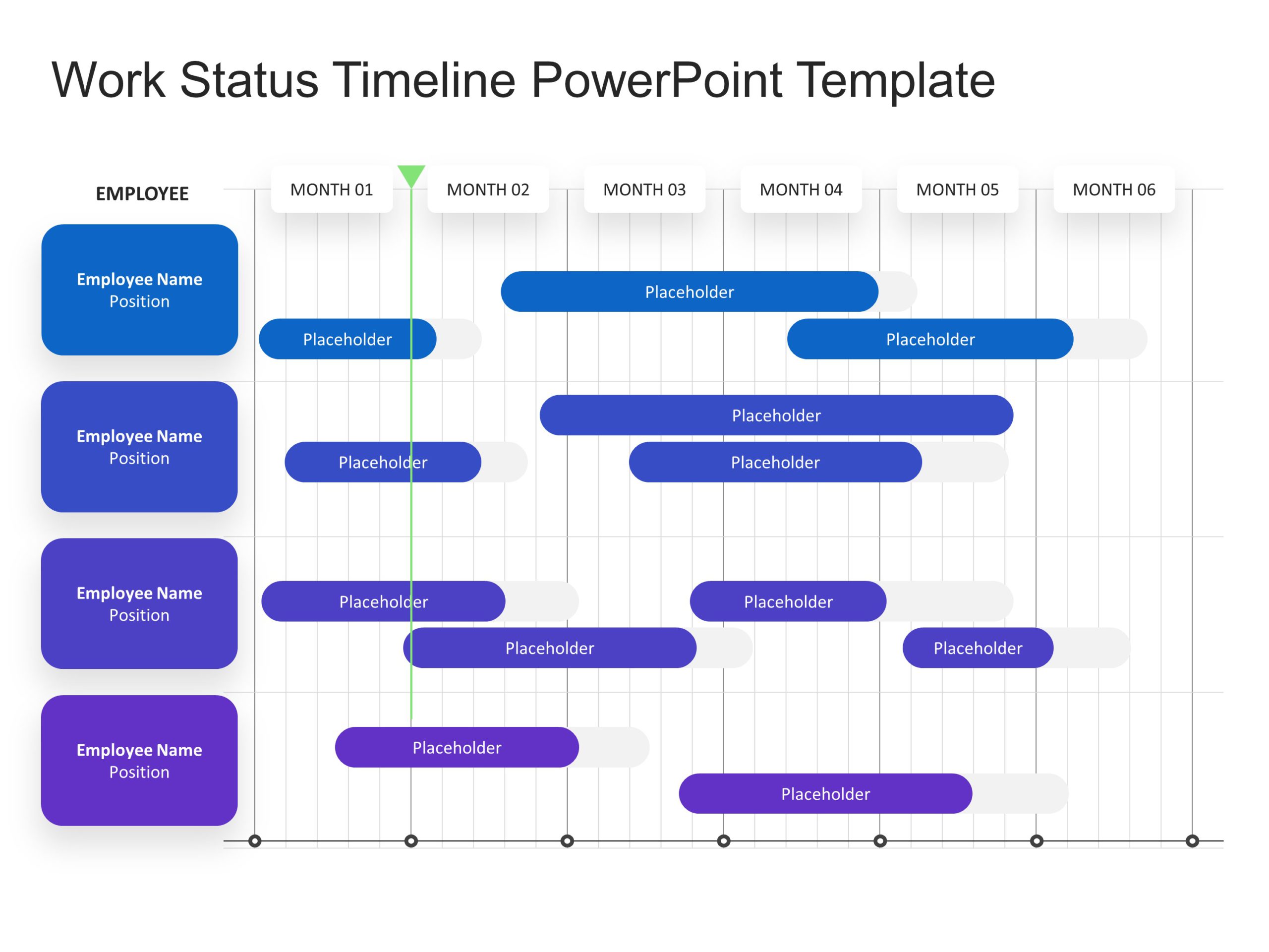Work Status Timeline PowerPoint Template & Google Slides Theme