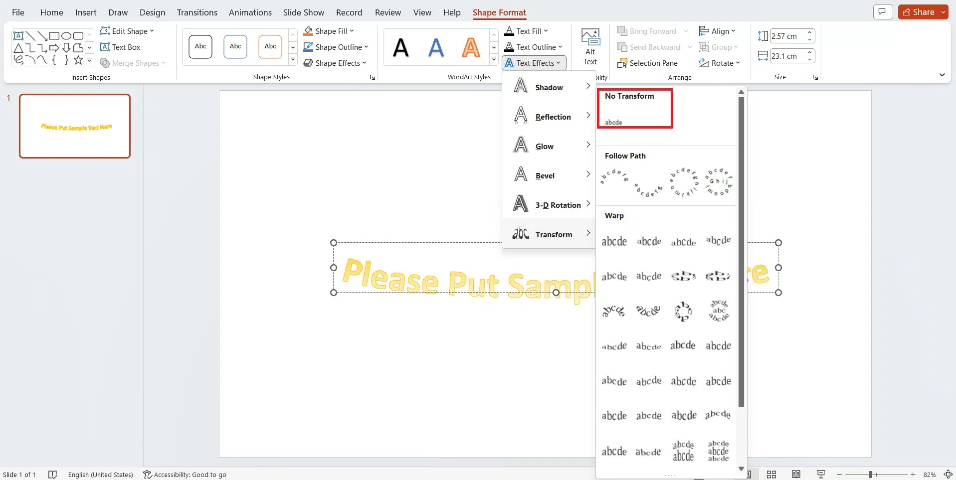 how to curve text in powerpoint