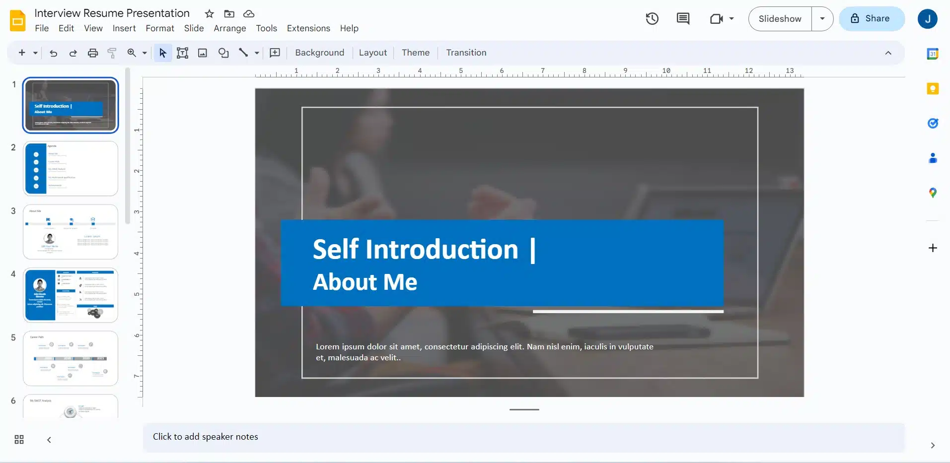 adding slides in google slides